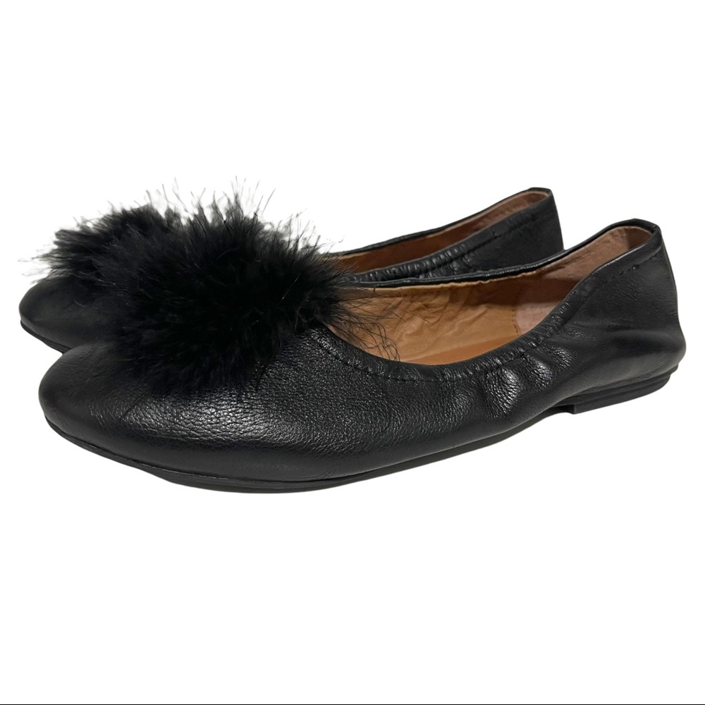 Kenneth Cole Gentle Souls Portia Pom Pom Leather Flats
